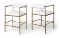 Axis - Linen Textured Cream Fabric Upholstered Counter Stool (Set of 2) - Stylish Home Furniture