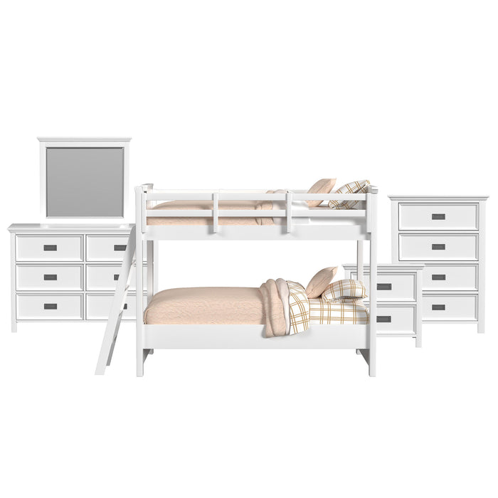 Hampton Kids - Bunk With Ladder Bedroom Set - Stylish Home Furniture