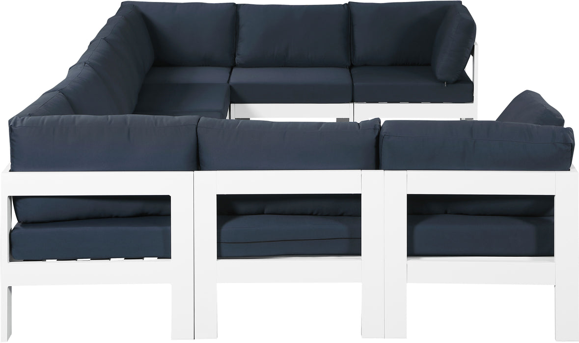 Nizuc - Outdoor Patio Modular Sectional - Navy - Modern & Contemporary