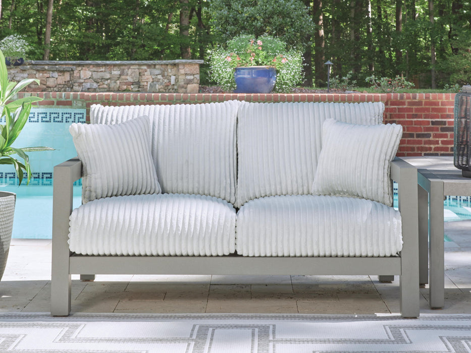 Hurley Park - Loveseat With Cushion - Gray - Stylish Home Furniture