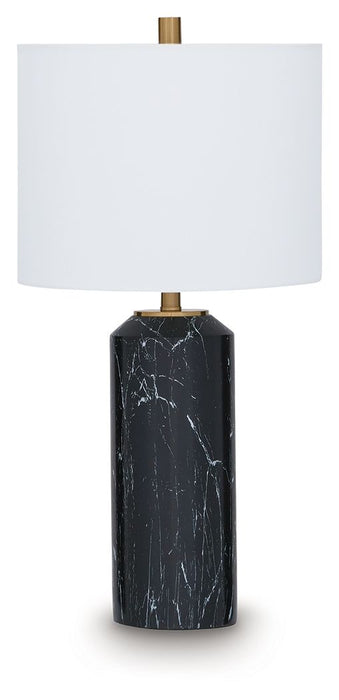Hanzila - Poly Table Lamp - Black / Gold Finish - Stylish Home Furniture