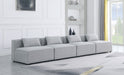 Cube - Linen Modular 4 Seat Armless Sofa - Stylish Home Furniture