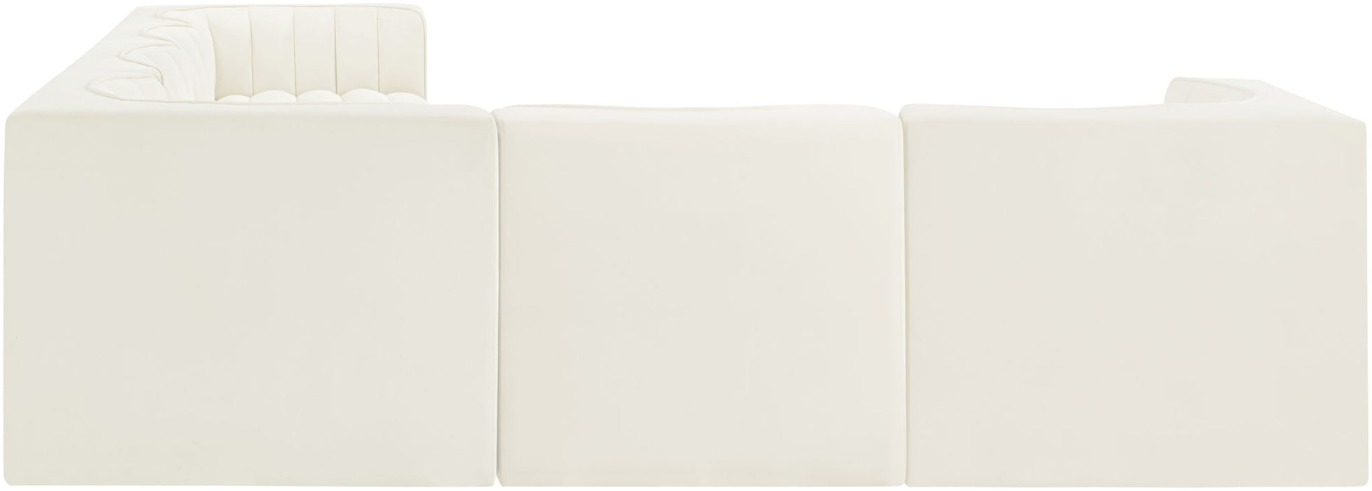 Rummi - Velvet Performance Fabric Upholstered 6 Piece Modular Sectional - Stylish Home Furniture