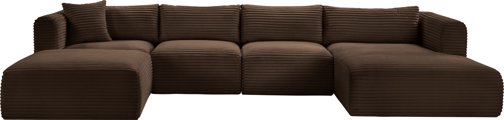 Shaggy - 5 Piece Modular Sectional With Chaise And Ottoman