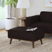Destiny - Ottoman With Wood Base - Stylish Home Furniture