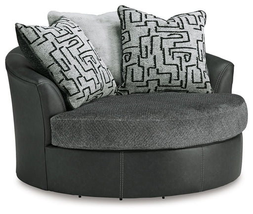 Brixley Pier - Oversized Swivel Accent Chair - Graphite - Stylish Home Furniture