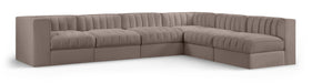 Rummi - Velvet Performance Fabric Upholstered 6 Piece Modular Sectional - Stylish Home Furniture