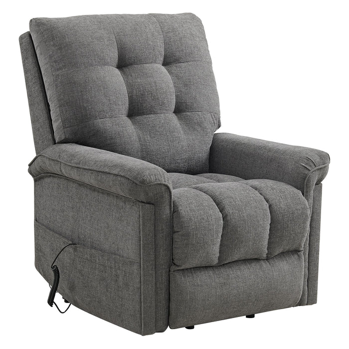Pecos - Power Motion Lift Chair - 15337-2 Ribbit Charcoal - Stylish Home Furniture