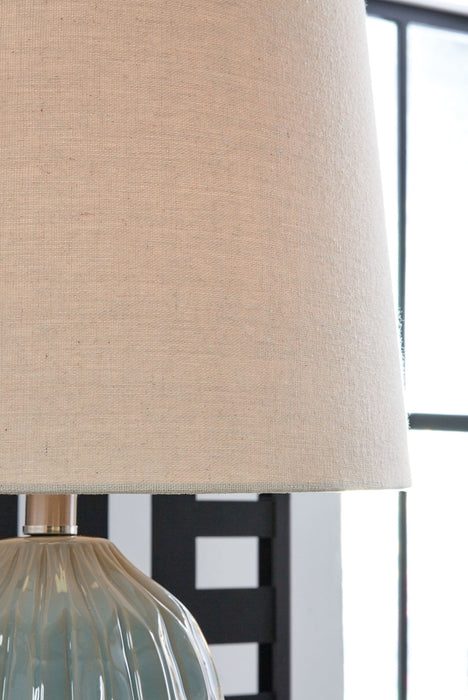 Hadbury - Ceramic Table Lamp (Set of 2) - Pale Blue / Teal - Stylish Home Furniture