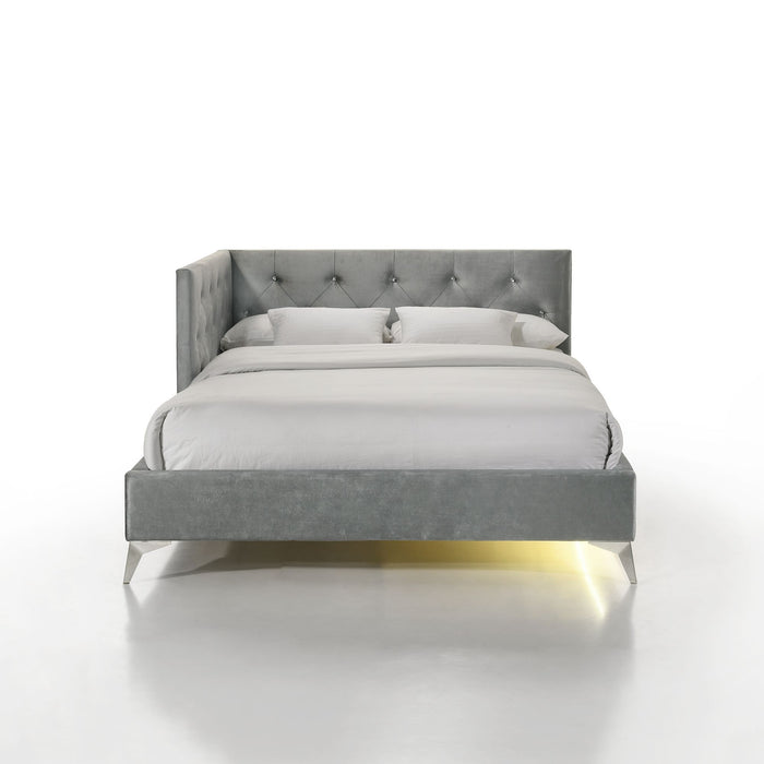 Amberley - Full Upholstered Corner Bed With LED And USB - Stylish Home Furniture