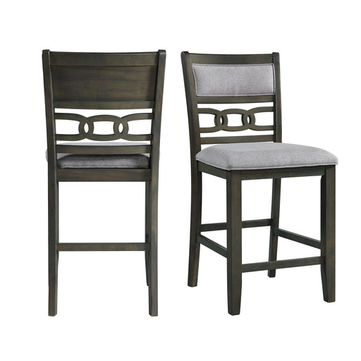 Amherst - Counter Side Chair With Fabric Cushion (Set of 2) - Gray Finish - Stylish Home Furniture