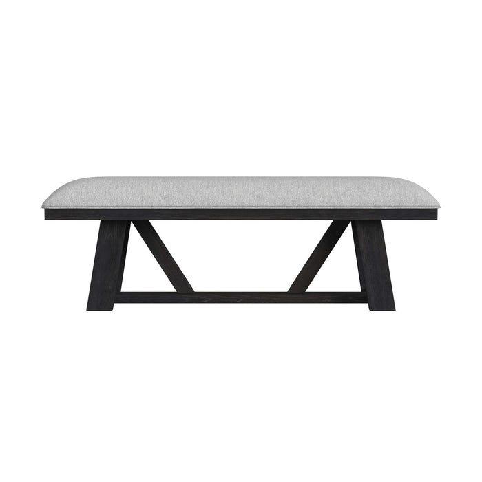 Transcend - Dining Bench - Charcoal / Light Gray - Stylish Home Furniture
