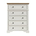 Eastwood - Youth 5-Drawer Chest - Brown And White - Stylish Home Furniture