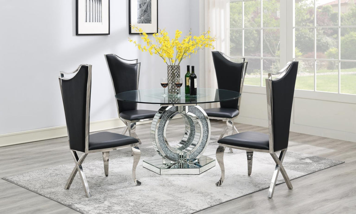 G-104 - Glamour Dining Table - Pearl Silver