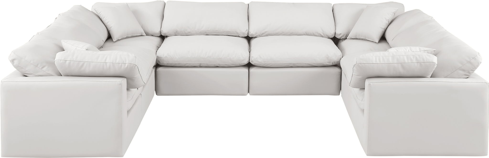 Indulge - Faux Leather 8 Piece Modular Sectional - Stylish Home Furniture