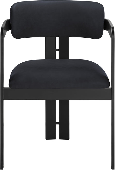 Aurum - Vegan Leather Upholstered Dining Chair With Graphite Black Base (Set of 2)