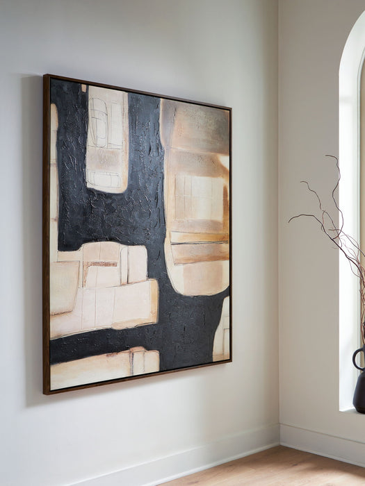 Feyville - Wall Art - Black / Brown / Cream - Stylish Home Furniture
