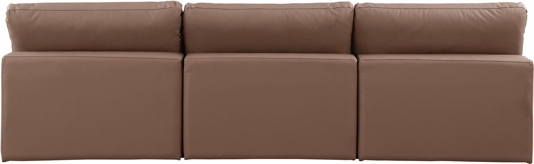 Comfy - Faux Leather Modular Armless Sofa 3 Seats