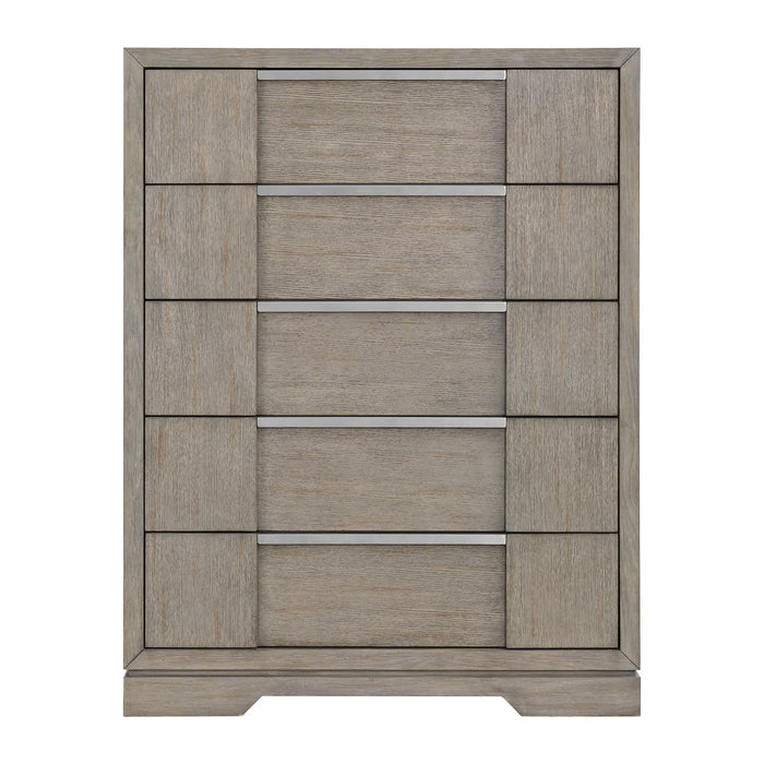 Kelis - 5 Drawer Chest - Gray - Stylish Home Furniture
