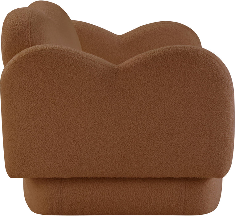 Bloom - Teddy Fabric Loveseat - Saddle
