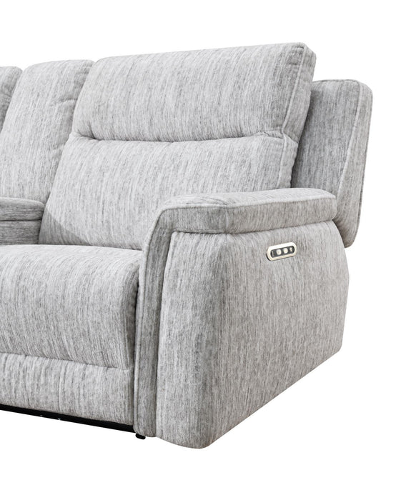 U19 - 6 Piece Power Reclining Sectional With Power Headrest - White