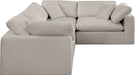 Comfy - 4 Piece Linen Fabric Modular Sectional - Stylish Home Furniture
