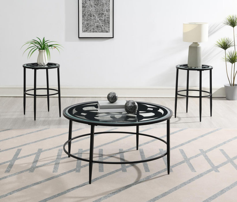 T273 - Coffee Table & 2 End Table - Black