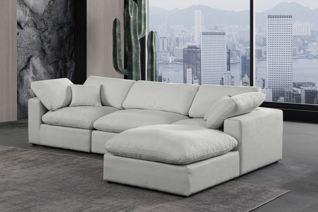 Comfy - 4 Piece Linen Fabric Modular Sectional With Chaise
