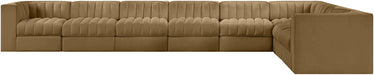 Rummi - Velvet Performance Fabric Upholstered 8 Piece Modular Sectional (With 3 Corner Chairs) - Stylish Home Furniture