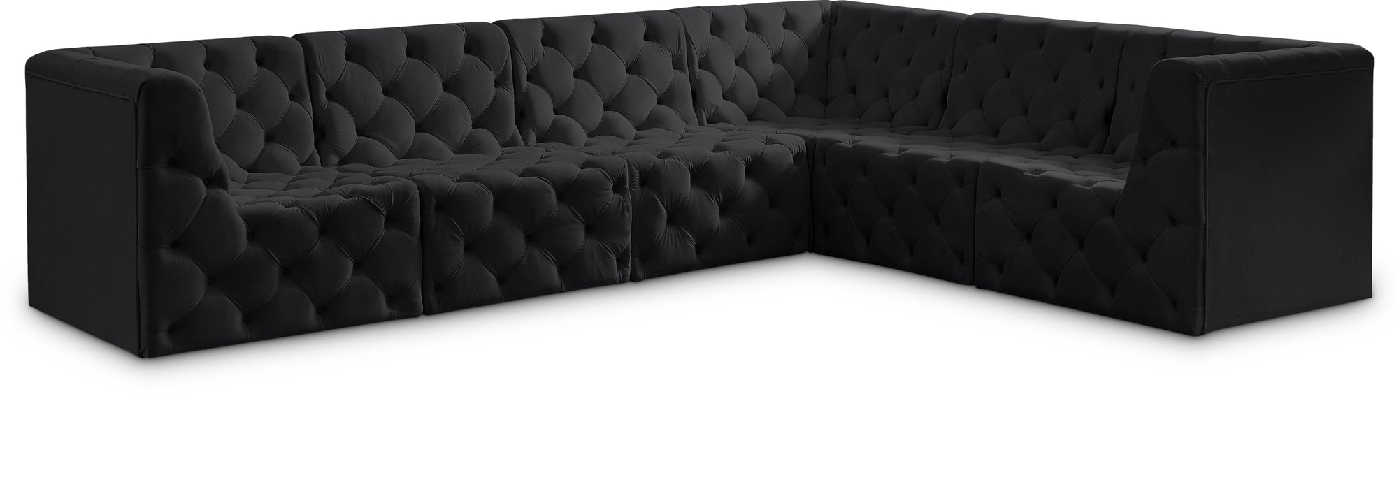 Tuft - Modular Sectional 6 Piece - Black - Fabric