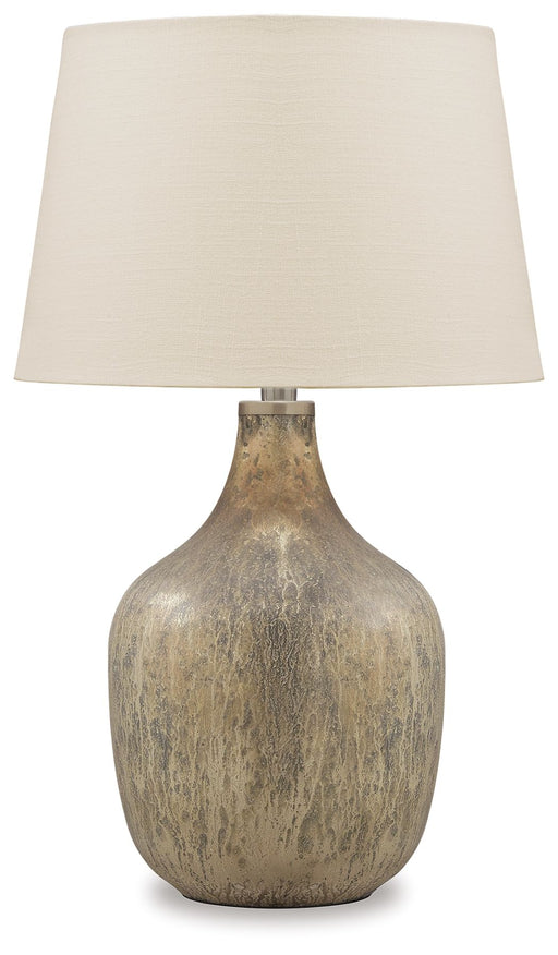 Mari - Glass Table Lamp  - Gray / Gold Finish - Stylish Home Furniture