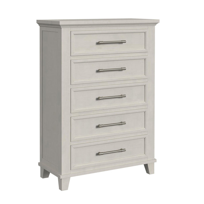 Canterbury - Twin Panel 5 Piece Bedroom Set - Ivory - Stylish Home Furniture