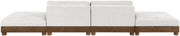 Turin - Chenille Fabric Upholstered Modular Sectional - Cream - Stylish Home Furniture