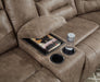 Ravenel - 3-Piece Power Reclining Sectional With Raf Power Reclining Loveseat With Console - Faux Leather - Fossil - Stylish Home Furniture