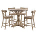 Callista - Round Counter Height 5 Piece Dining Set (Table And Four Stools) - Beach - Stylish Home Furniture