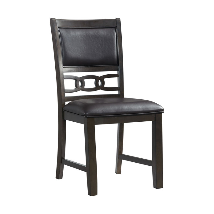 Amherst - Standard Height Faux Leather Side Chair (Set of 2) - Walnut - Stylish Home Furniture