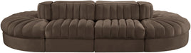Rummi - Oval Velvet Performance Fabric Upholstered 8 Piece Modular Sectional - Stylish Home Furniture