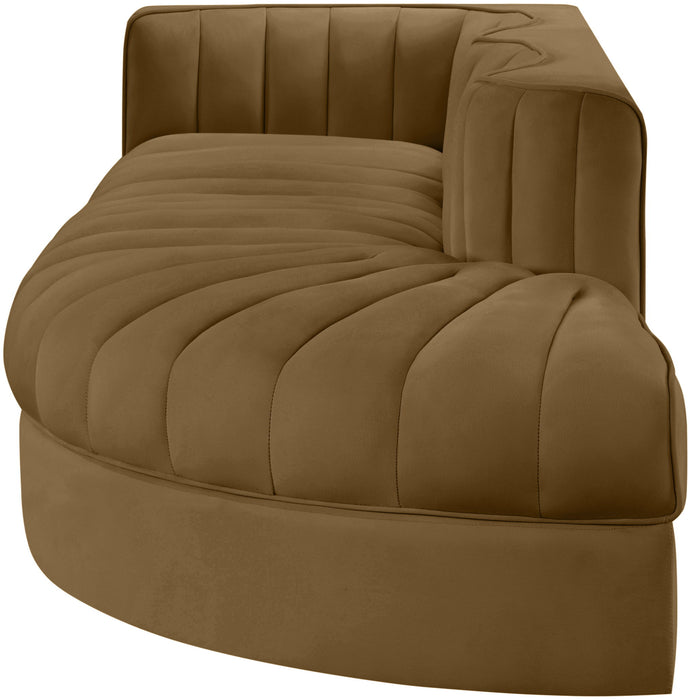 Rummi - Velvet Performance Fabric Upholstered 3 Piece Modular Sectional - Stylish Home Furniture