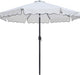 Amalfi - Aluminum Patio Umbrella - Light Brown Base / Black Pole - Stylish Home Furniture