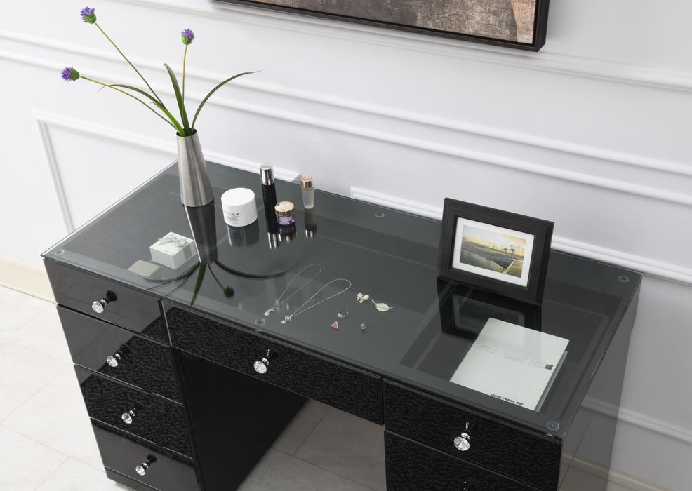 G-316 - Glamour Dresser & Stool - Black