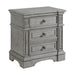 Glenmore - 3-Drawer Nightstand With USB - Aged Gray - Stylish Home Furniture