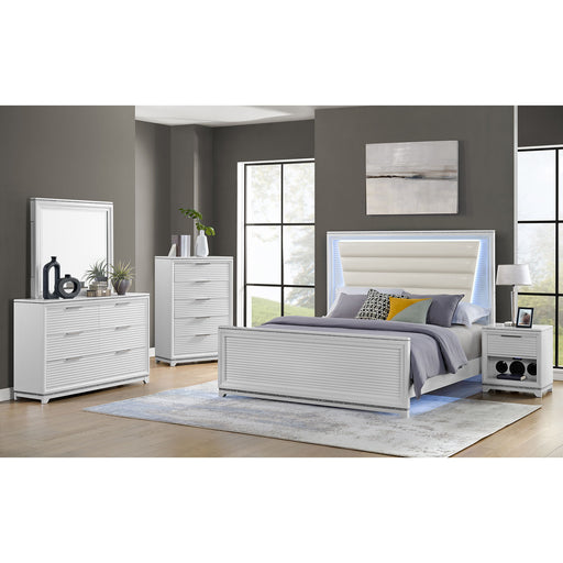 Denmark - Upholstered Bed With LED - Stylish Home Furniture