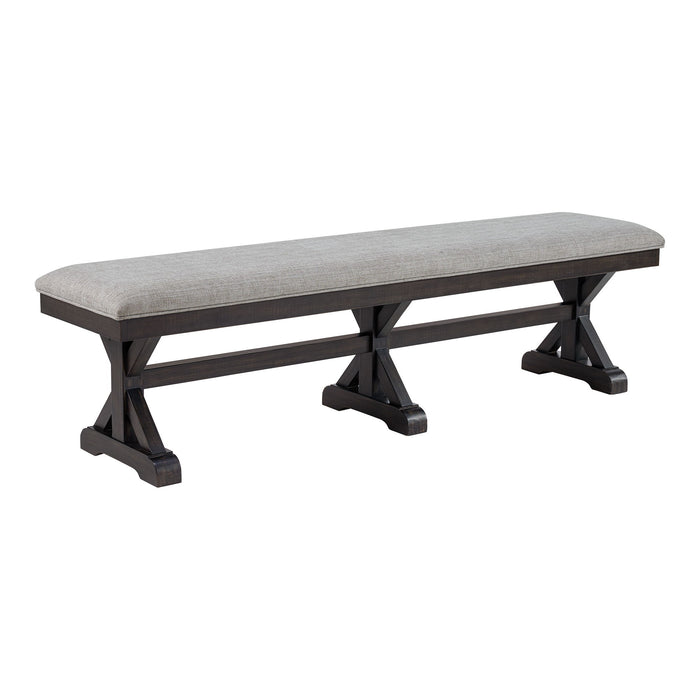 Montrose - Fabric Dining Bench - Espresso / Light Gray - Stylish Home Furniture