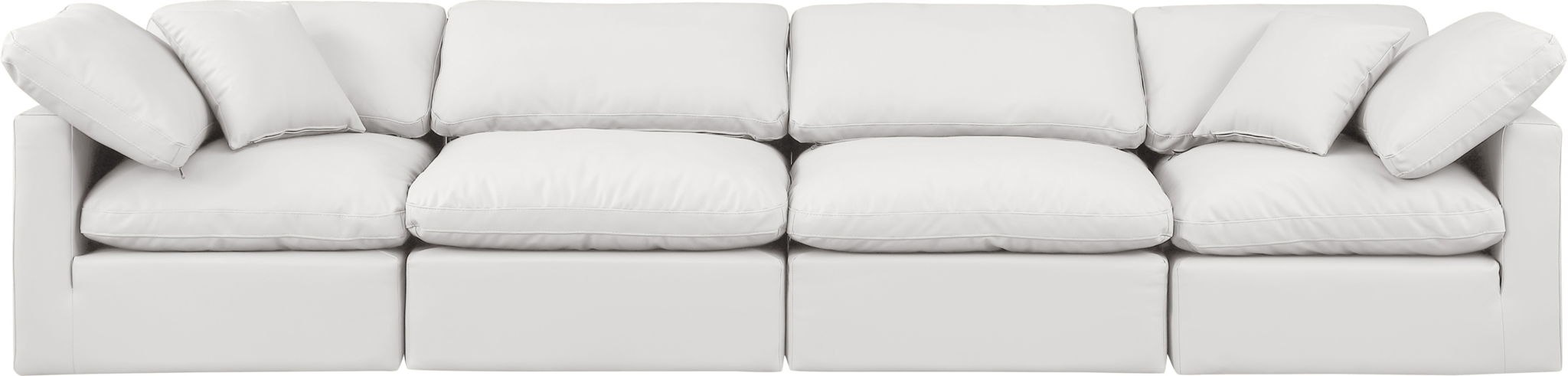 Indulge - Faux Leather 4 Seat Modular Sofa