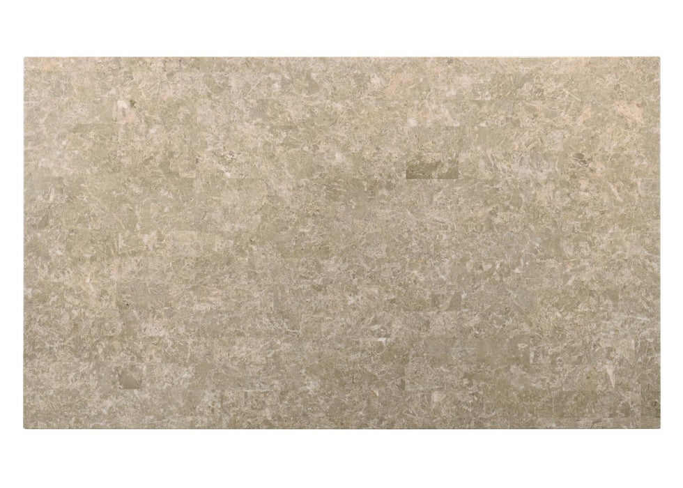 D072 - Rectangular Dining Table - Antique Oak / Golden Flower Marble