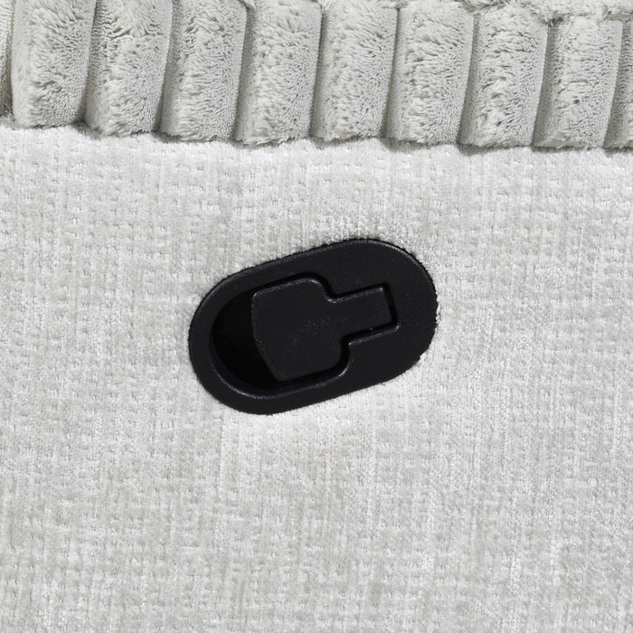 U182 - Corduroy Motion Loveseat - Gray