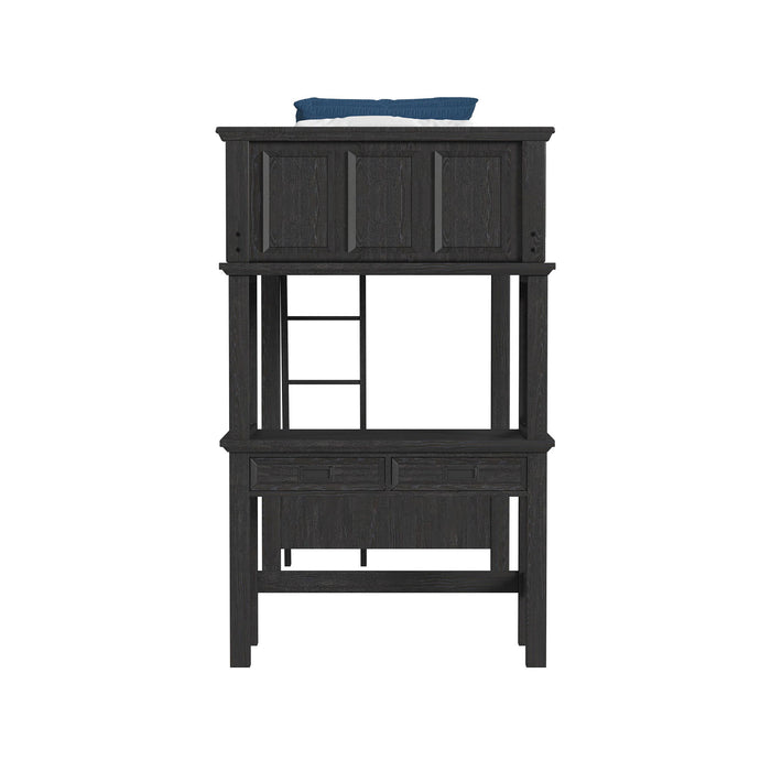Hampton Kids - Loft Bed With Ladder And Desk With Speaker - Stylish Home Furniture