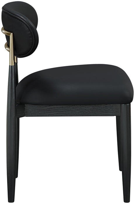 Riccio - Dining Side Chair (Set of 2) - Black And Gold Frame
