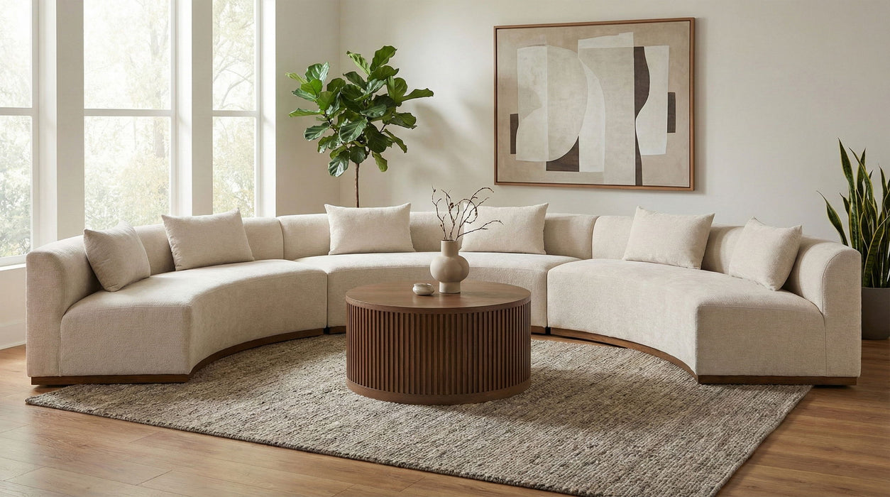 Avanti - Chenille Fabric Upholstered 3 Piece Modular Sectional - Stylish Home Furniture