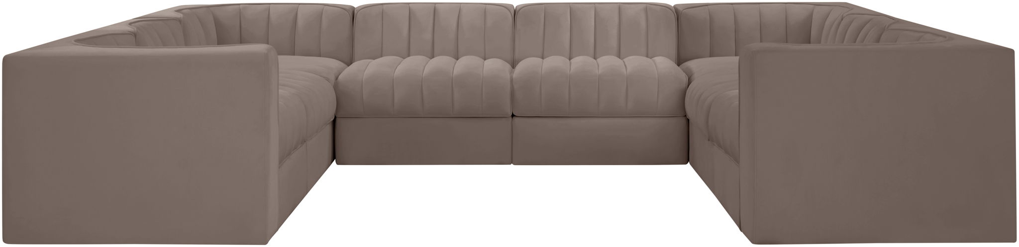 Rummi - Velvet Performance Fabric Upholstered Modular Sectional - Stylish Home Furniture
